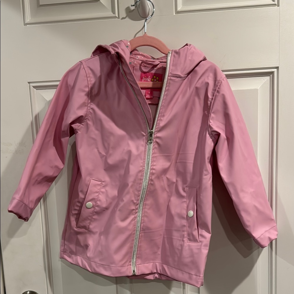 Pink Hooded Rain Jacket for Kids